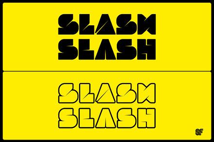SLASH | Display | 3 Fonts 2 Styles, a Sans Serif Font by Superfried Font Shop