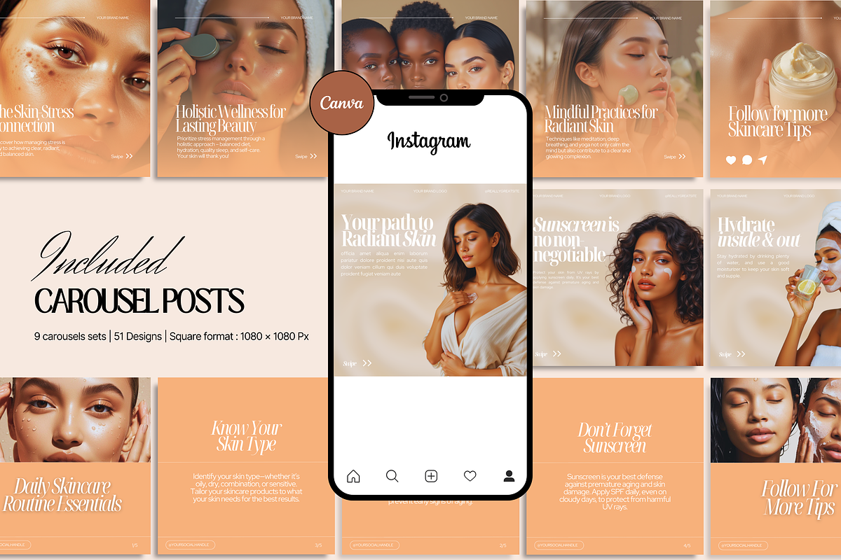 Skincare Instagram Templates, a Social Media Template by My Template Studio (Photo 15 of 26)