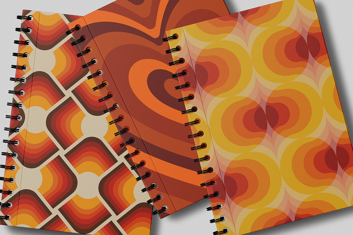 70s Seamless Patterns Collection, a Pattern Graphic by Kokoshka (Photo 4 of 14)