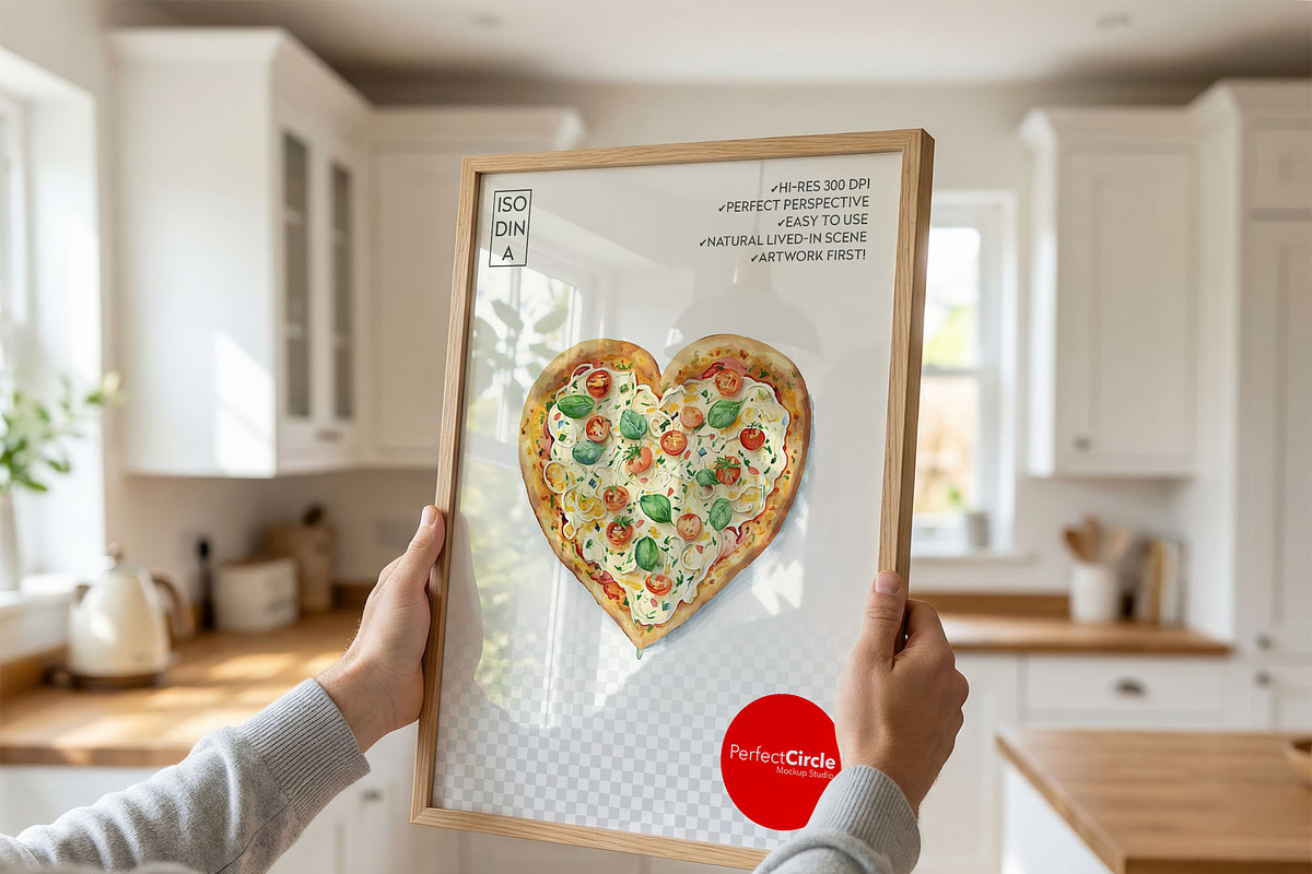 ISO Kitchen Poster Frame Mockup, a Mockup by DesignRocket (Photo 8 of 9)