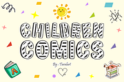 CHILDREN COMICS - Striped Kids Font, a Sans Serif Font by KiddoGlyphs Studio (Thumbnail 1 of 5)