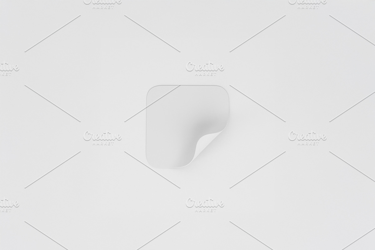 Square Sticker Mockup, an Advertising Mockup by Qaleb Studio (Photo 2 of 2)