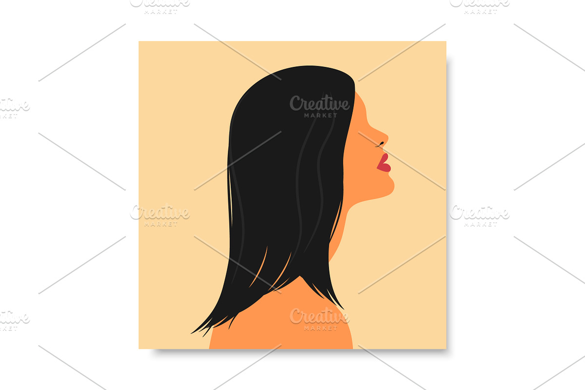 Abstract Female Portrait Profile Vie, a Person Illustration by PsychocheArt (Photo 3 of 3)