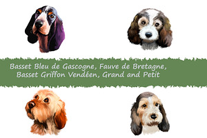 Dogs Pet Portraits Art Print Set 12