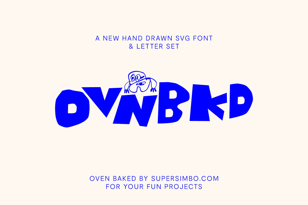 Ovenbaked | Hand drawn font, a Handwritten Font by Supersimbo © (Photo 1 of 5)