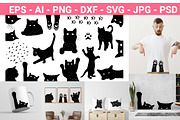 Cat svg, Funny Cats Vector Cut Files, an Animal Illustration by Watercolor_Vector Graphic (Thumbnail 1 of 25)
