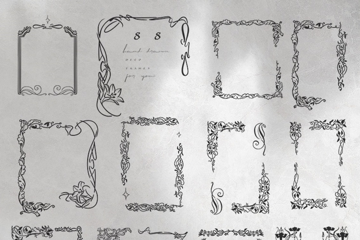 Floral Vintage Ornate Frames, an Object Graphic by Anastasy_helter (Photo 8 of 19)