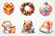 Peach Colored Christmas Clipart, an Illustration by RobertsArt (Thumbnail 5 of 7)