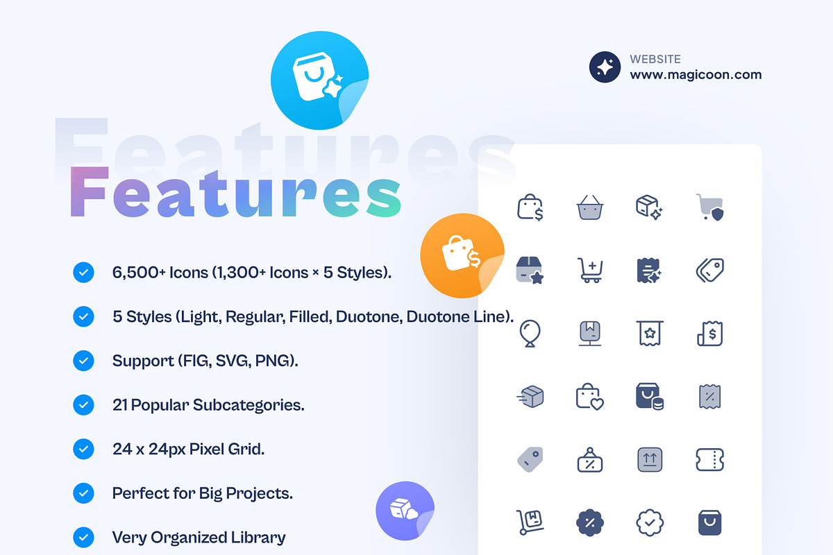 6,500+ E-Commerce and Shopping Icons, an Outline Icon by magicoon (Photo 2 of 6)