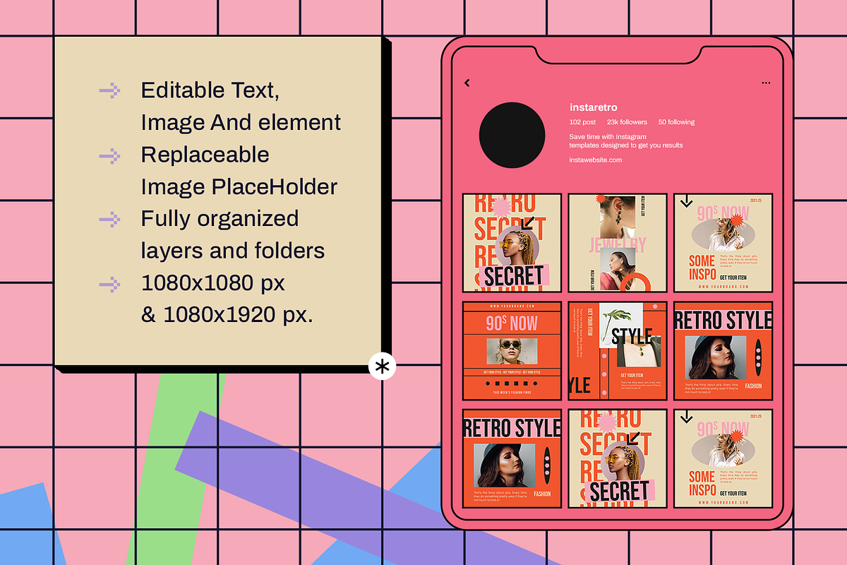 Greonad Instagram Template, a Social Media Template by Creatchees.std (Photo 3 of 5)