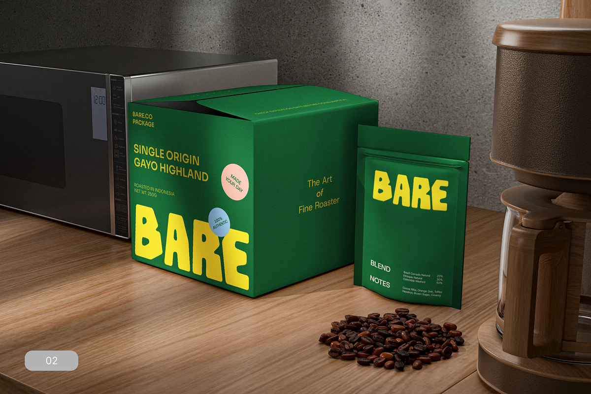 Cardboard and Pouch Mockup, a Cups & Container Mockup by Fourshape (Photo 1 of 6)