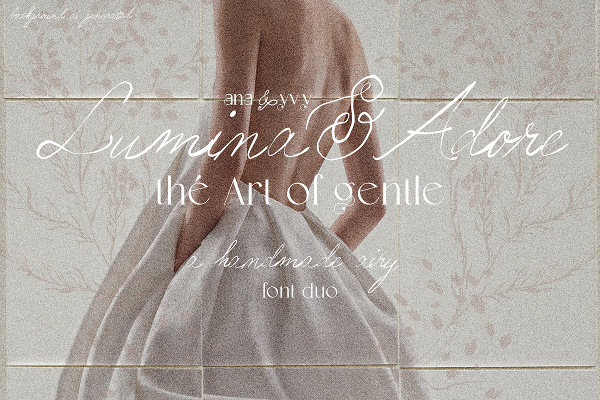 Lumina Adore & the Art of Gentle, a Handwritten Font by ana & yvy (Photo 2 of 14)