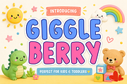 Giggleberry - Cute Kids Craft Font, a Sans Serif Font by KiddoGlyphs Studio (Thumbnail 1 of 4)