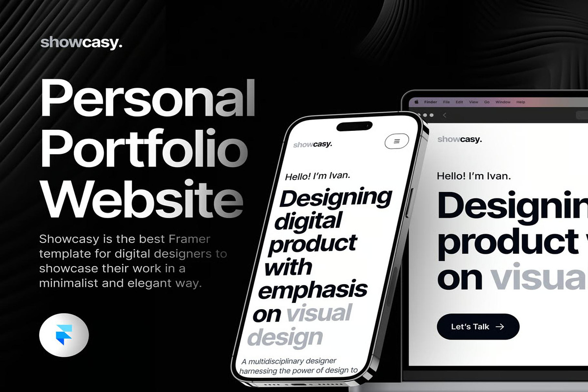 Showcasy - Portfolio Framer Template, an UI Kit Template by Creative Perspective (Photo 1 of 8)
