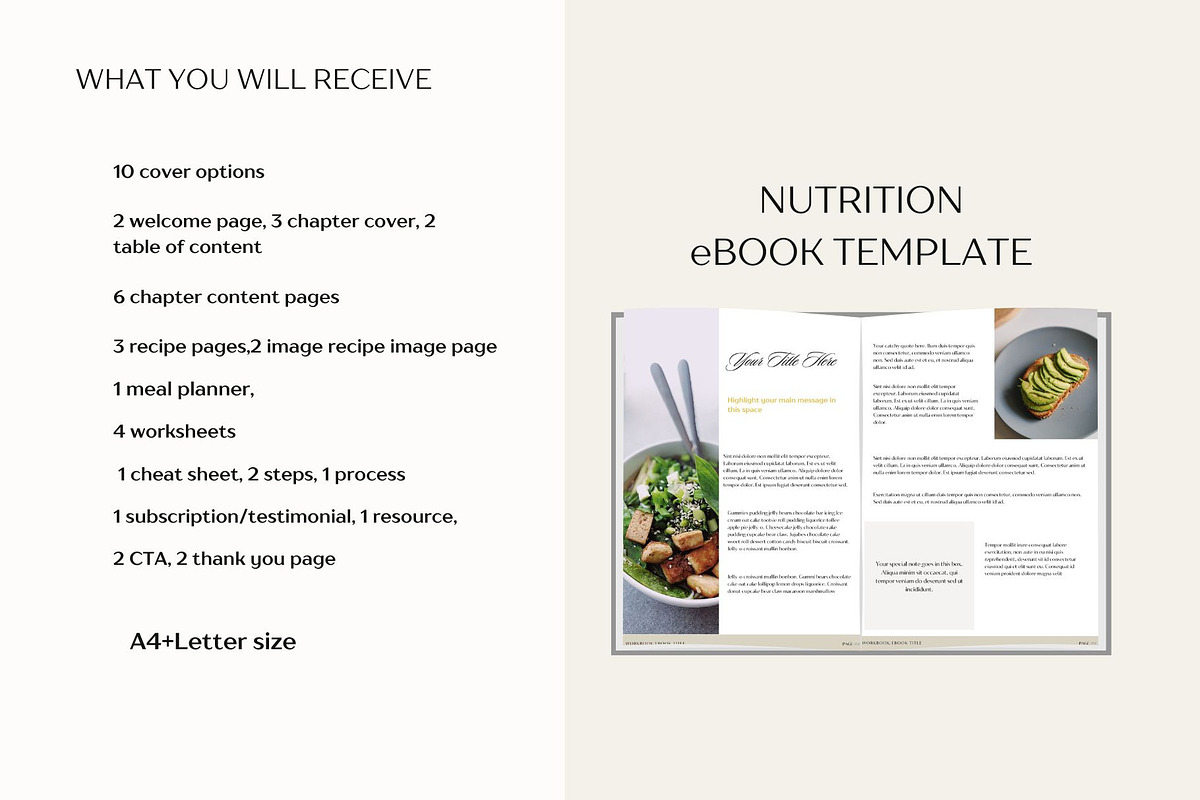 Nutrition coach ebook template /2, a Magazine Template by Deepa Template Studio (Photo 6 of 14)