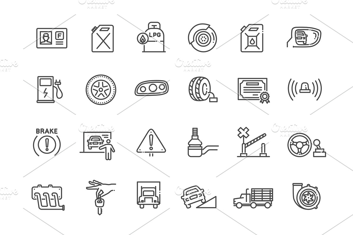 Driving Lessons and Road Navigation, an Outline Icon by Tettygreen (Photo 2 of 2)