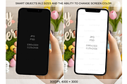Easter Phone Screen Mockup in Hand, a Product Mockup by TatiMockup (Thumbnail 2 of 5)