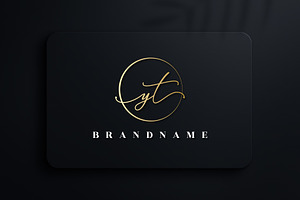 Letter YT Handwritten Signature Logo