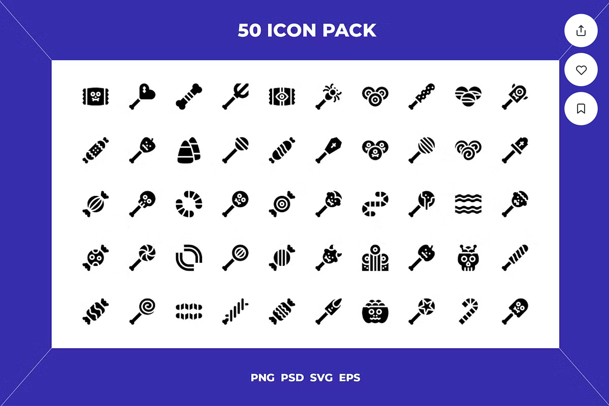 Halloween sweets and candies icons, an Icon by Wencory (Photo 2 of 2)