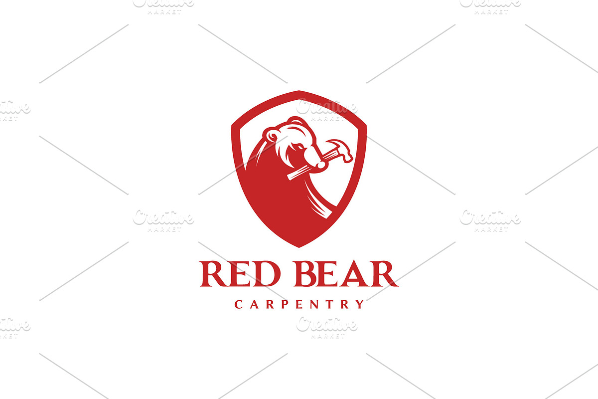 Red Bear Carpentry Logo, a Branding & Logo Template by ashenterprise (Photo 1 of 2)
