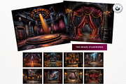 Obsidian Opera Theater Digital Paper, a Decorative Illustration by ThatsDesignArt (Thumbnail 3 of 16)