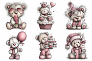 Whimsical Birthday Teddy Bear Clipar, an Illustration by Daily.Designs (Thumbnail 4 of 8)