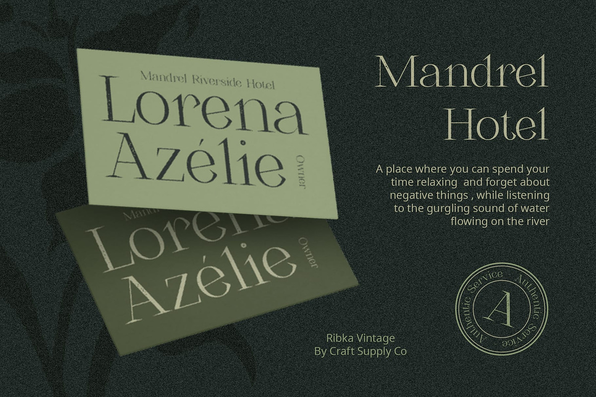 Ribka Vintage, a Serif Font by Craft Supply Co. (Photo 3 of 8)