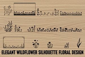 Handcrafted Wildflower Silhouette, an Illustration by Designs_River