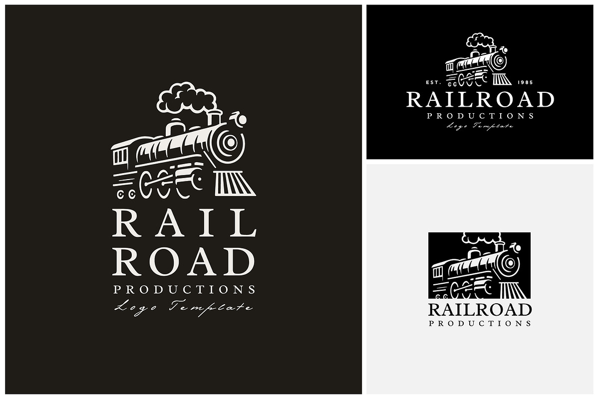 Vintage Steam Locomotive Train Logo, a Branding & Logo Template by Enola99d (Photo 1 of 2)