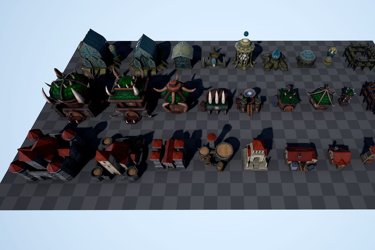 RTS Fantasy Buildings, an Architecture 3D Model by Neptunq Shop