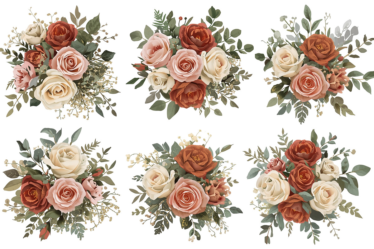 Blush Floral Watercolor Bundle, an Illustration by musafir_fashion (Photo 8 of 13)