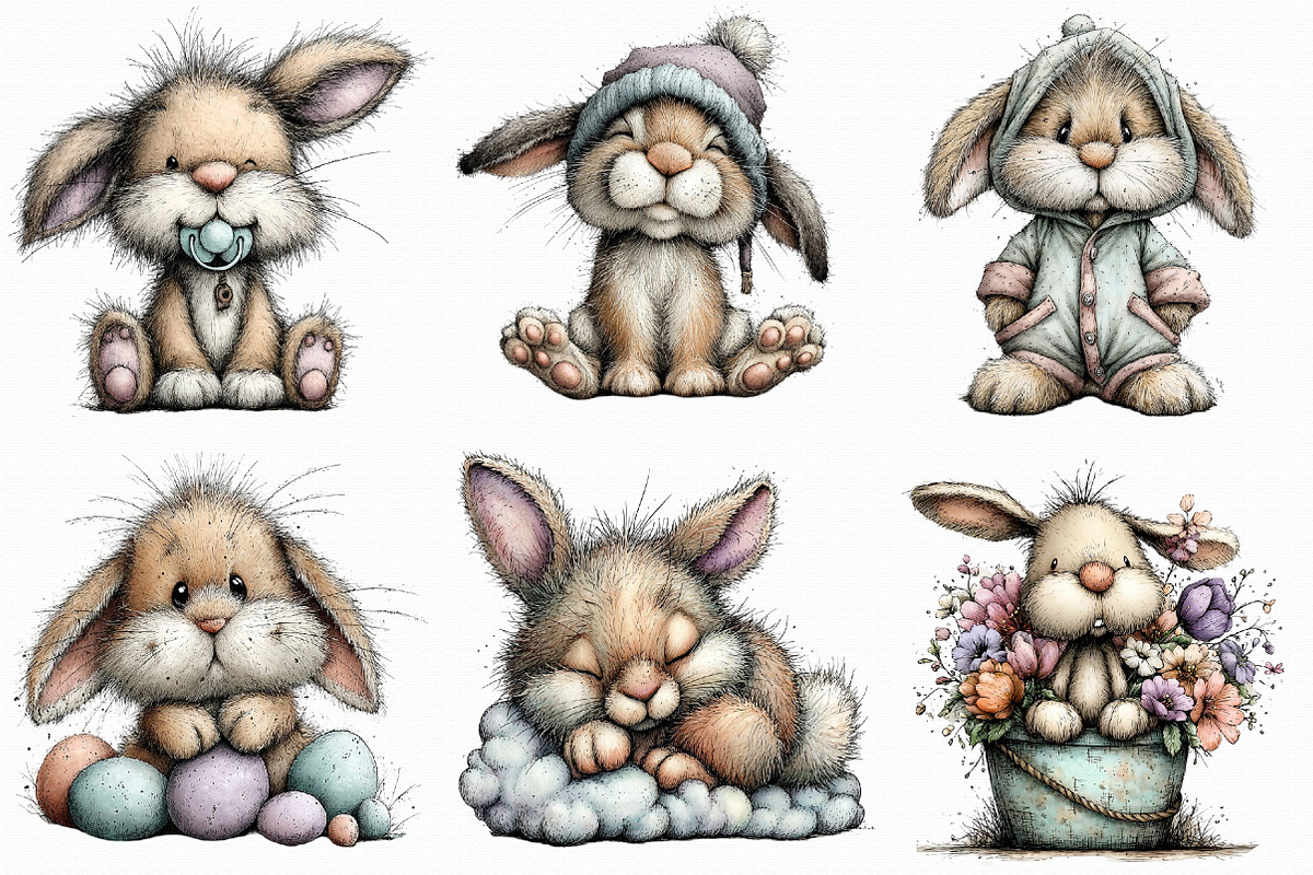 Baby Bunny Clipart, an Illustration by Libby Wishes (Photo 5 of 7)