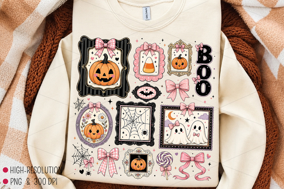 Spooky Boo Halloween Frame PNG, a Seasonal Illustration by OK Design (Photo 5 of 5)
