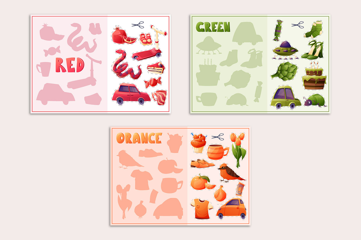 Color matching printables | 18 sheet, a Poster Template by EeKayStore (Photo 5 of 6)