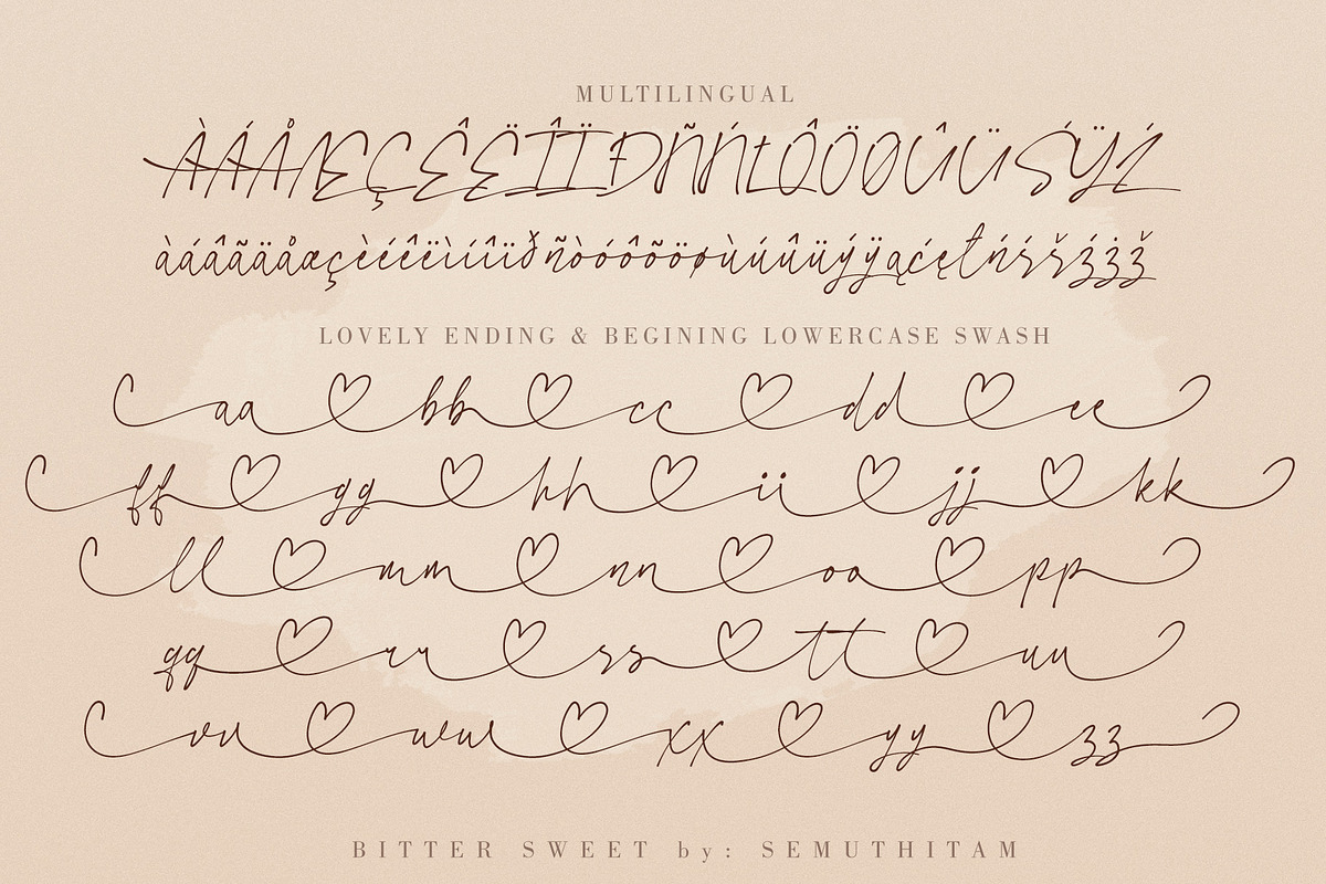 Bitter Sweet - Signature, a Handwritten Font by SemutHitam Creative (Photo 10 of 12)