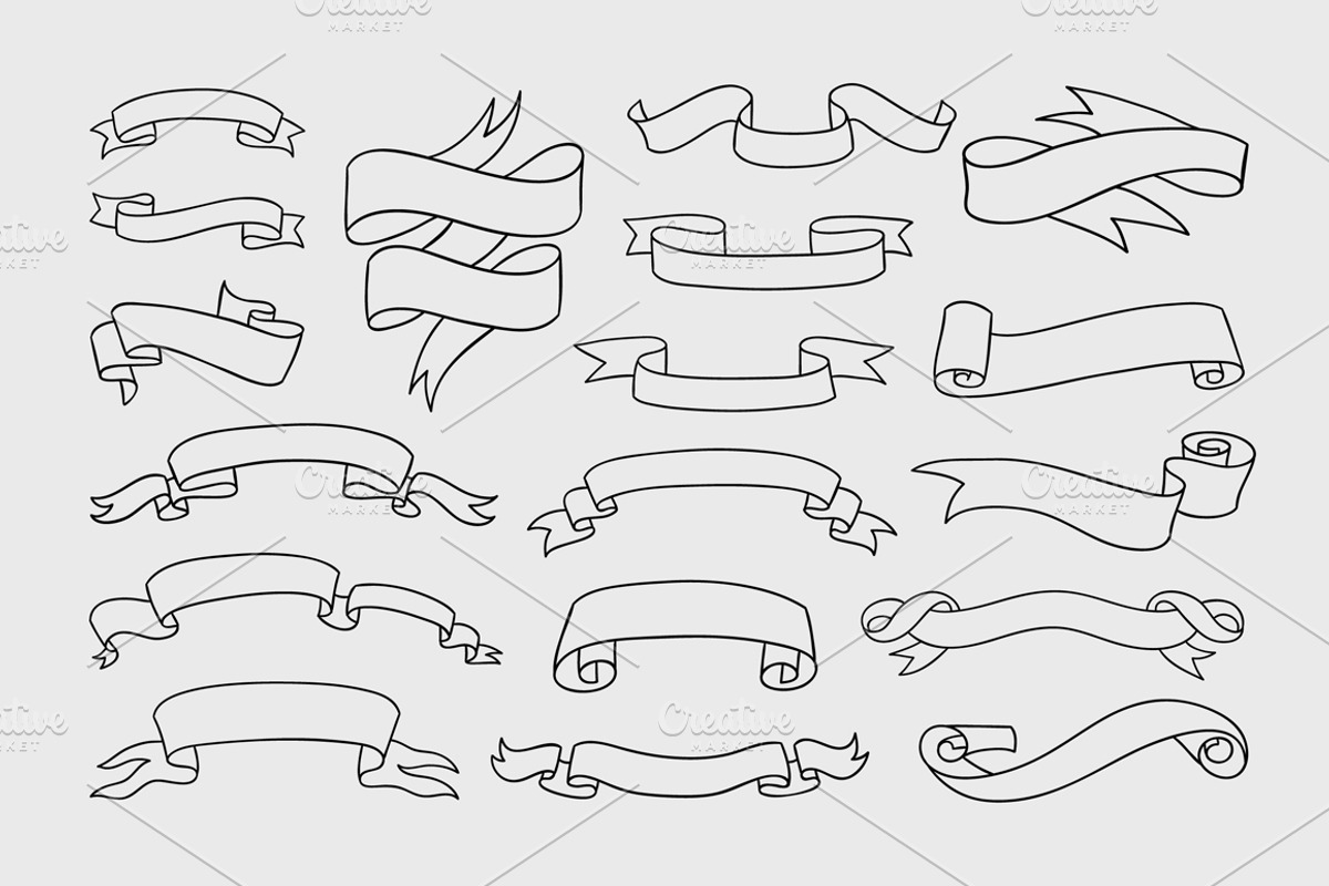 Vector ribbons, a Decorative Illustration by Redchocolate