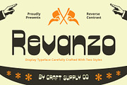 Revanzo – Reverse Contrast Font, a Sans Serif Font by Craft Supply Co. (Thumbnail 1 of 8)