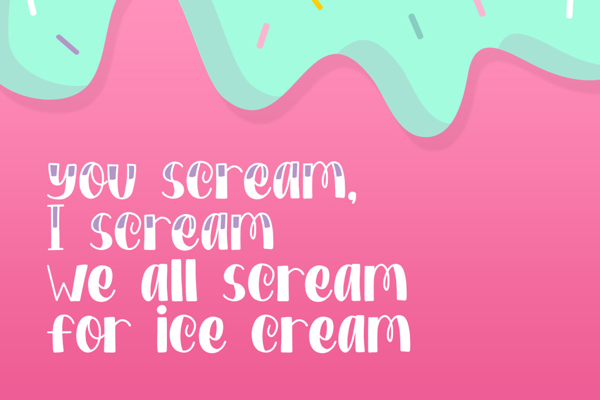 Ice Cream Sundae Font Duo, a Font by Salt & Pepper Designs (Photo 4 of 7)