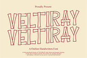 Veltiray - Outline Font, a Handwritten Font by Berdansabersama (Thumbnail 1 of 8)