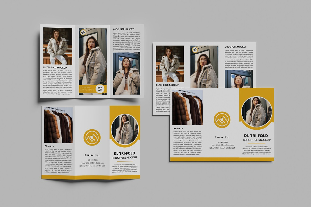 DL Tri-Fold Brochure Mockup, an Advertising Mockup by GraphicWindow (Photo 6 of 6)