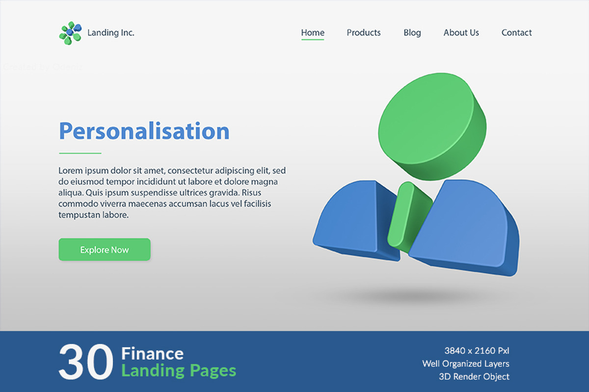 Finance Landing Pages, a Templates & Theme by Odeniz (Photo 7 of 31)