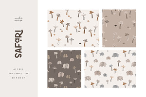 Safari Kids Pattern Collection