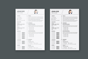 Minimal Modern Resume Template Desig