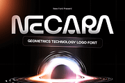 Necara - Geometric Technology Font, a Sans Serif Font by TokoPress (Thumbnail 1 of 13)