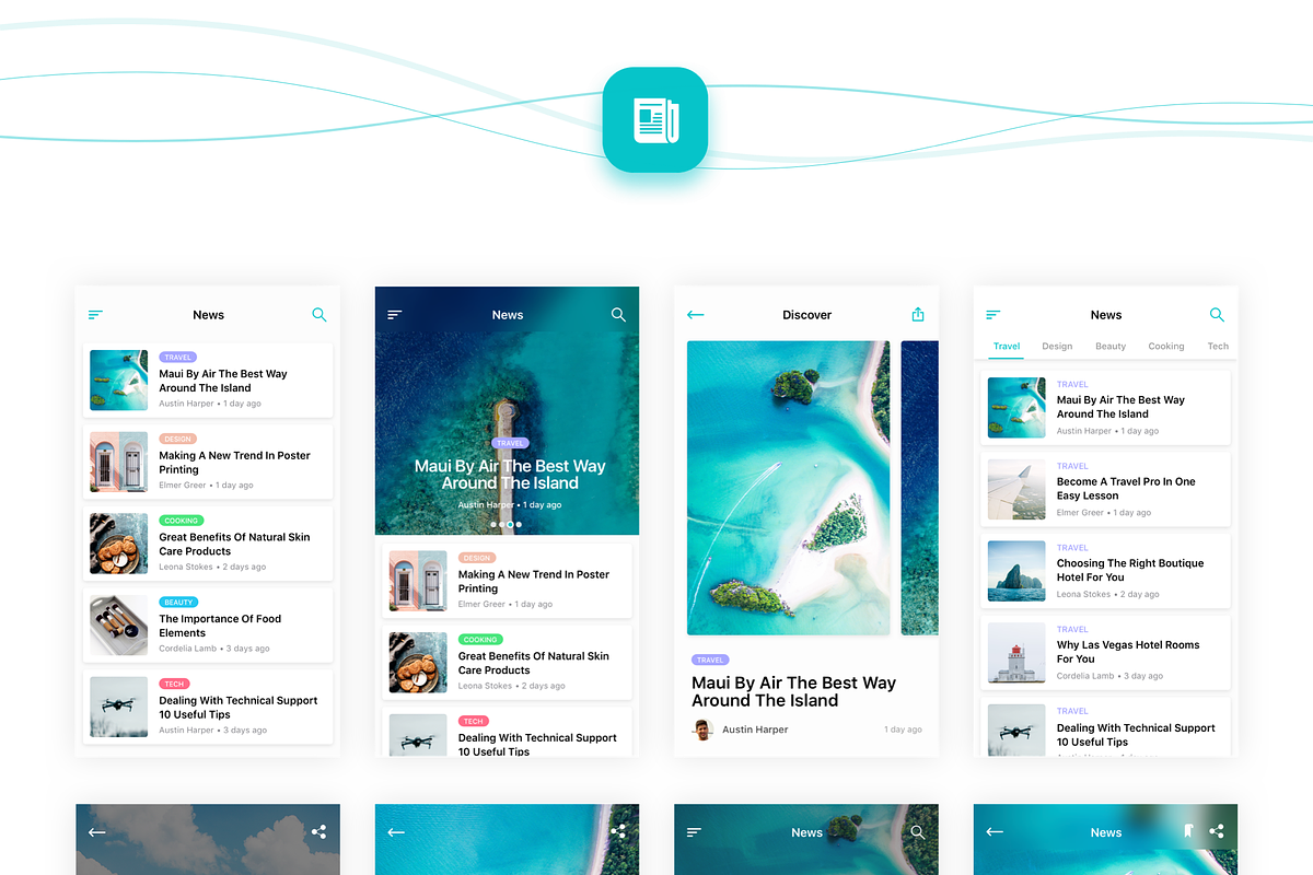 Maui iOS UI Kit, an UI Kit Template by Semas