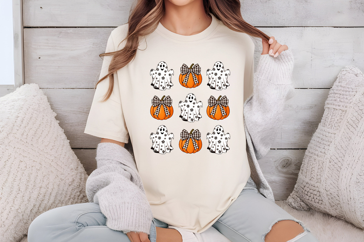 Pumpkins & Ghosts Sublimation PNG, an Illustration by Libby Wishes (Photo 5 of 6)