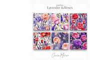 Lavender & Roses Digital Paper, a Texture Graphic by Creative Matrix82 (Thumbnail 3 of 4)