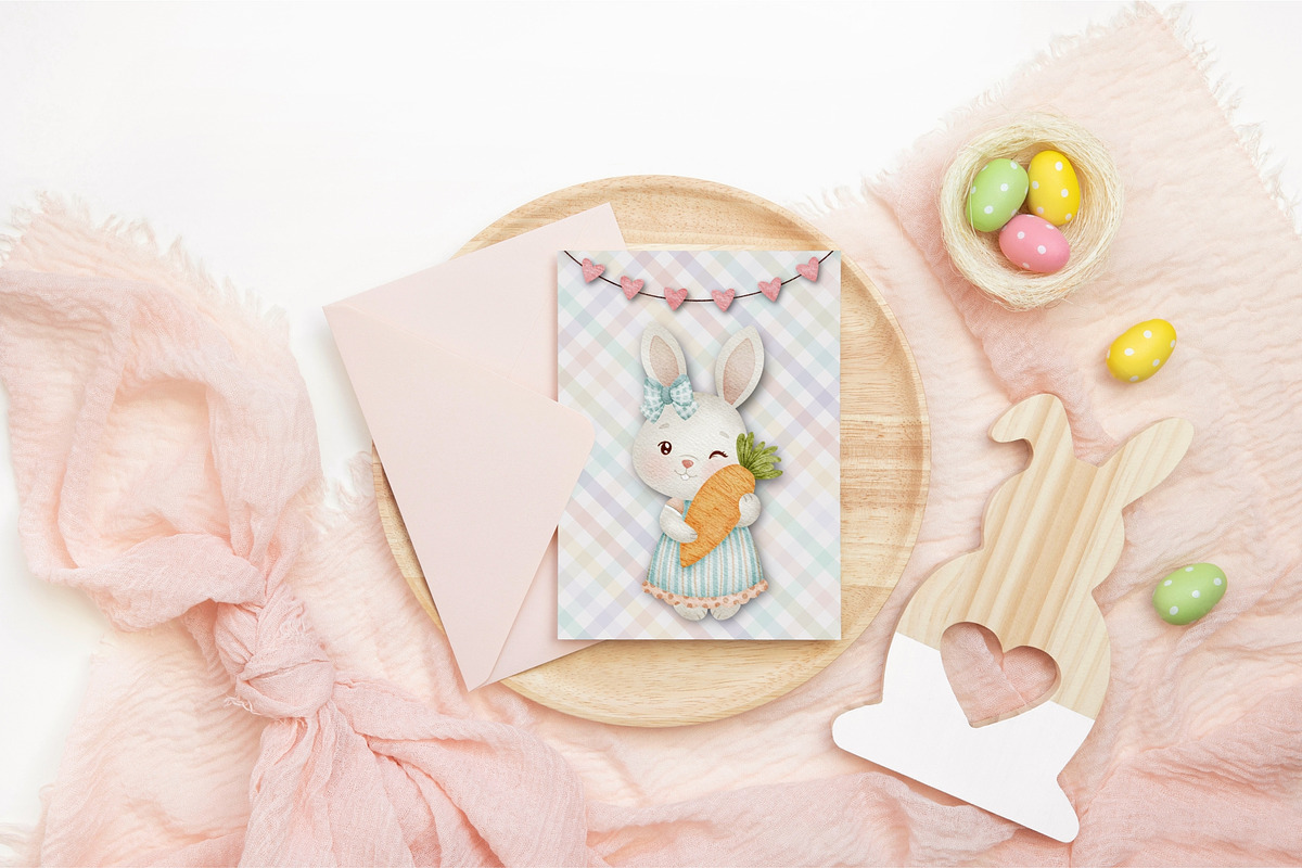Easter garden Watercolor Clipart, an Illustration by Estúdio Lin (Photo 6 of 7)