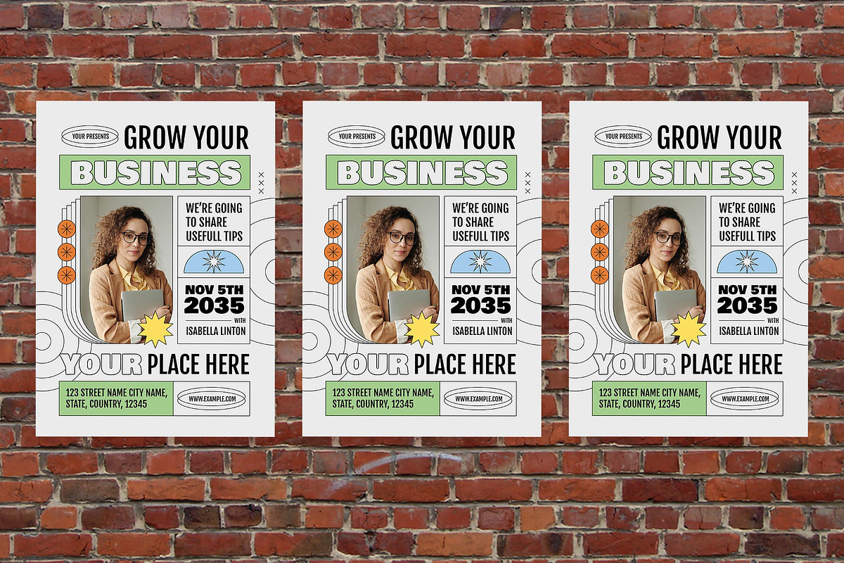 Green Grow Your Business Flyer Set, a Flyer Template by Aiyari Graphic (Photo 3 of 3)