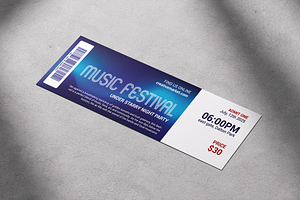 Multicolor Event Ticket, a Print Template by Tzochko